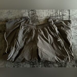 Oner Active Oversized Piped Woven Black Track Pants Size Small Short